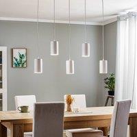 TEMAR LIGHTING ZW Tube 170 pendant light, 5-bulb, white