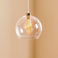 TK Lighting Cubus pendant light, transparent, glass, 30 cm, E27