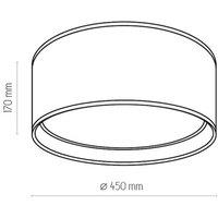 TK Lighting Bilbao ceiling light, black/gold, 45 cm