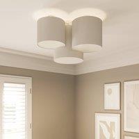 TK Lighting Mona ceiling light, 3-bulb, white