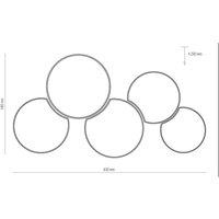 TK Lighting Mona ceiling light, 5-bulb, white