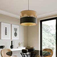 TK Lighting Hilton pendant light, black/gold, 1-bulb