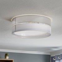 TK Lighting Hilton ceiling light, white/silver, 45 cm