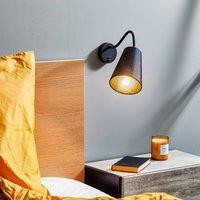 TK Lighting Wall light Wire, black/gold