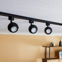 Prios Felipo three-circuit track lighting system 3-bulb black