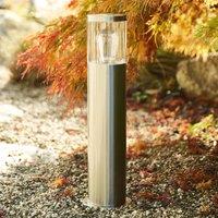 Heitronic Naxos pillar light made of stainless steel