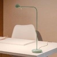Vibia Pin 1655 LED table lamp, length 40cm, green