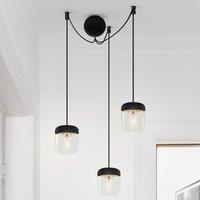 UMAGE Acorn hanging lamp three-bulb black/brass