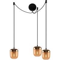 UMAGE Acorn hanging light 3-bulb amber brass