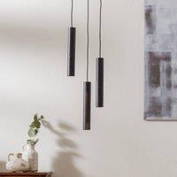 UMAGE Chimes Cluster 3 hanging light, black oak
