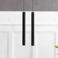 UMAGE Chimes Tall LED pendant light, black oak