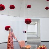 UMAGE Eos large pendant light feathers red