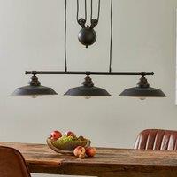 Westinghouse Iron Hill hanging light, black 3-bulb