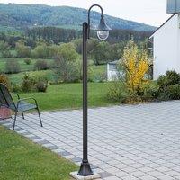 Lindby lamp post Daphne, black, 1-bulb