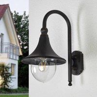 Lindby outdoor wall light Daphne, antique black, metal, E27