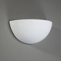 Lindby wall light Pascali, height 13 cm, white, plaster