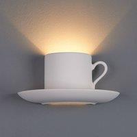 Lindby Pocillo paintable plaster wall light