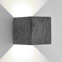 Lucande LED outdoor wall light Naja, slate look