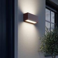 Lucande Bente outdoor wall light, rust-coloured, aluminium, 11 cm