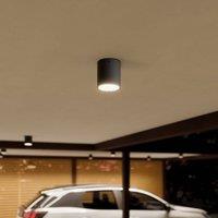 Lucande LED ceiling light Meret, round, anthracite, metal