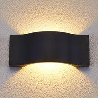 Lucande Jace LED outdoor wall light, graphite