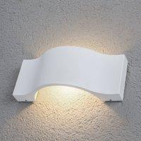 Lucande LED outdoor wall light Jace, white