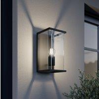 Lucande Annalea outdoor wall light, glass lampshade IP54