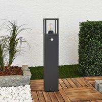 Lucande Klemens path light, 65 cm, sensor, anthracite, E27