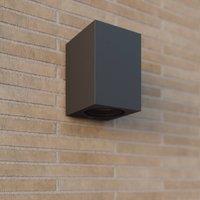 Lucande outdoor wall light Xava, downlight, graphite grey, 1-bulb.