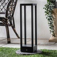 Lucande LED pedestal lamp Carlota, 50 cm, anthracite, aluminium