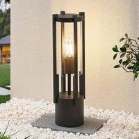 Lucande pillar light Brienne, 50 cm, anthracite, metal