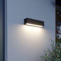 Lucande LED outdoor wall lamp Lengo, 25 cm, graphite grey, 1-bulb.