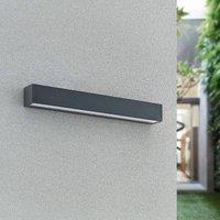 Arcchio Lucande Lengo LED wall light, 50 cm, anthracite, down, CCT