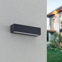 Arcchio Lengo LED wall light, 25 cm, anthracite, down, CCT