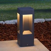 Lucande Annika LED pedestal light in aluminium, 30 cm