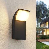 Lucande LED outdoor wall light Tinna, 20 cm, anthracite, IP65