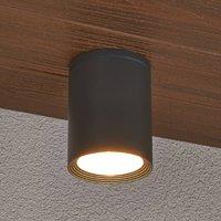 Lucande ceiling spotlight Minna, anthracite, 14cm, IP54, E27