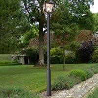 Lucande Dunia outdoor light, anthracite, metal, height 220 cm