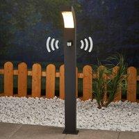 Lucande LED path light Lennik, sensor, 100 cm, anthracite
