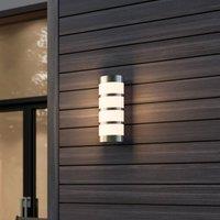 Lucande Leroy LED stainless steel outdoor wall light