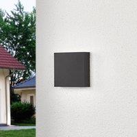 Lucande Trixy LED outdoor wall lamp, anthracite, metal, IP54