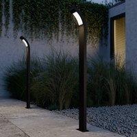 Lucande Juvia - graphite grey LED path lamp, aluminium