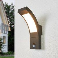 Lucande Juvia sensor outdoor wall light with LEDs