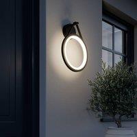Lucande LED outdoor wall light Mirco, 30 cm, black, IP65