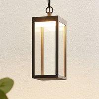 Lucande LED outdoor hanging light Cube, 26 cm