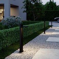 Lucande LED bollard light Silvan, 65 cm, anthracite, metal