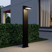 Lucande LED bollard light Silvan, 100 cm, sensor, anthracite