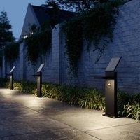 Lucande LED solar path light Silvan, 60 cm, sensor, anthracite