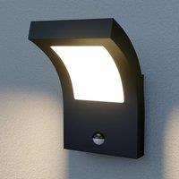 Arcchio Advik LED outdoor wall light, anthracite, IP54, sensor
