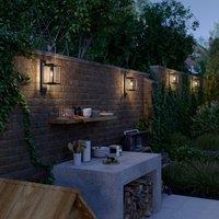 Lucande outdoor wall light Ferda, pendant, dark grey, glass